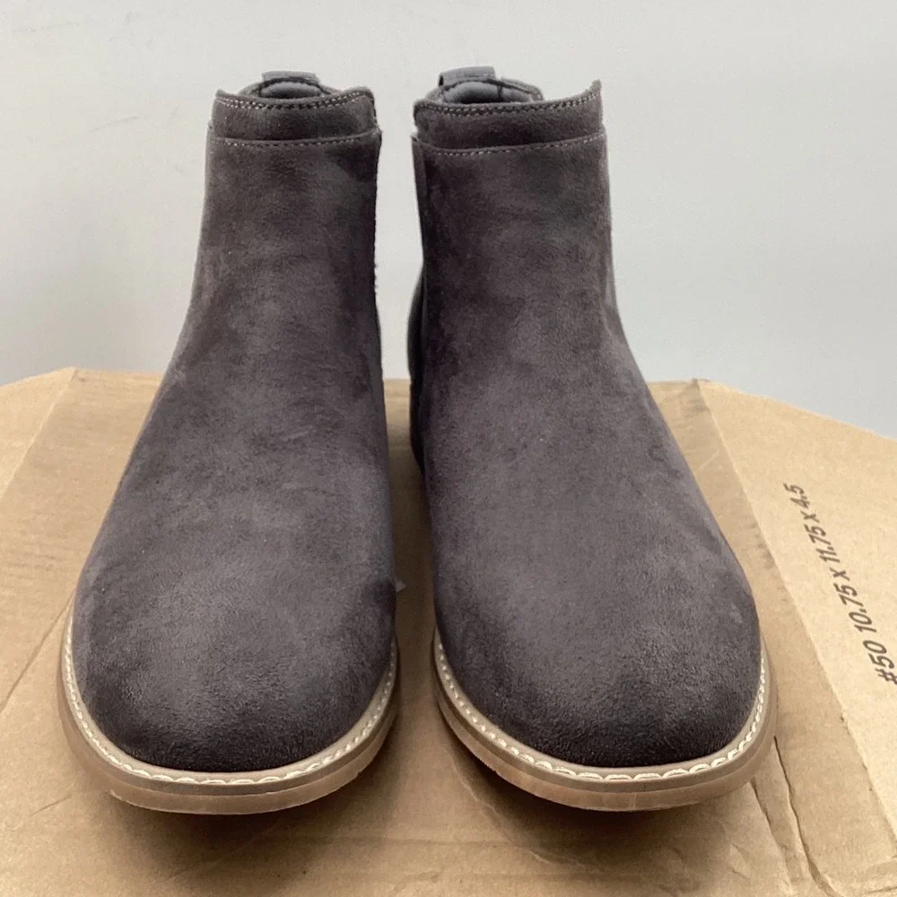 Goodfellow & Co Mens Chelsea Boots Gray Faux Suede Ankle Boots Size 8 003018
